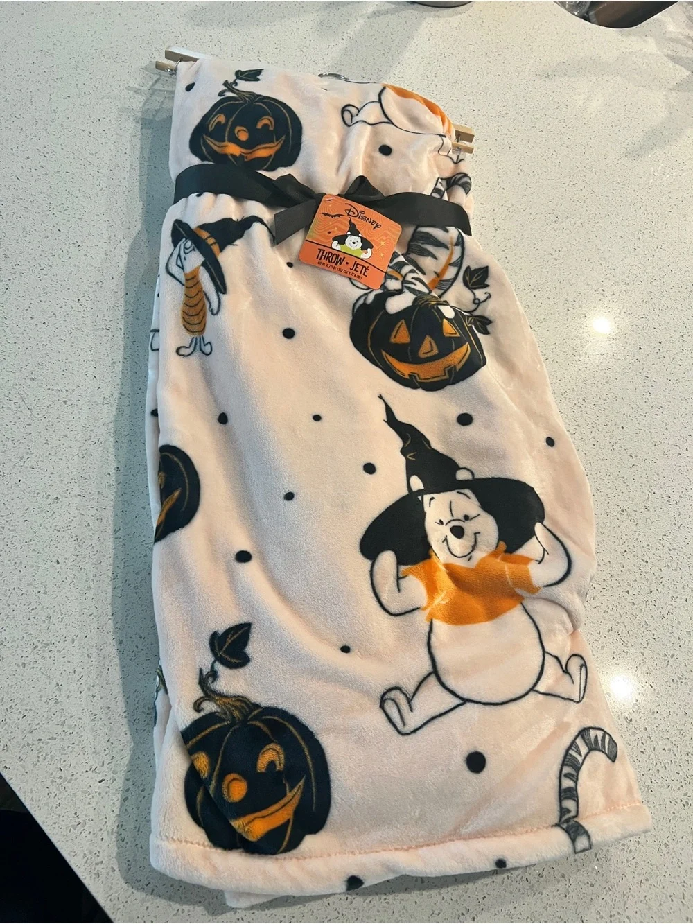 Disney Halloween Pooh Plush Throw Blanket 60x70